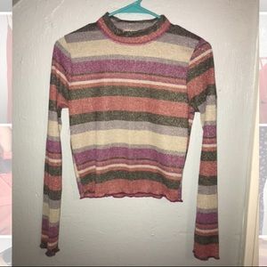 Long sleeve striped blouse